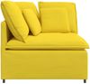 vidaXL Modulares Sofa Eckmodul mit Kissen Hellgelb 100 cm 4104455 Bild 4
