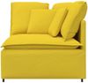 vidaXL Modulares Sofa Eckmodul mit Kissen Hellgelb 100 cm 4104455 Bild 3
