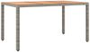 vidaXL Gartentisch 75 x 90 x 150 cmmit Holzplatte Grau Poly Rattan & Massivholz Akazie Bild 2