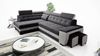 robin 'Grand' Ecksofa mit Schlaffunktion, Bettkasten & Kopfstützen, hochelastischer Schaum schwarz / silber, 277 x 180 x 86 cm Bild 2