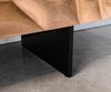 Lowboard Solu 220 cm Akazie Natur 2 Türen 4 Schübe Fuß schwebend Metall Schwarz 3D-Front Bild 5