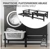 ML-DESIGN Waschmaschinenuntergestell Waschmaschinenzubehör Untergestell Unterbausockel Podest für Trockner, Doppel Waschmaschinen Unterbau ausziehbare Ablage 124x55x37cm Stahl Bild 2