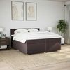 vidaXL Boxspringbett mit Matratze Dunkelbraun 200x200 cm Stoff 3289104 Bild 4