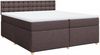 vidaXL Boxspringbett mit Matratze Dunkelbraun 200x200 cm Stoff 3289104 Bild 3