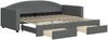 vidaXL Tagesbett Ausziehbar mit Schubladen Dunkelgrau 90x200 cm Stoff 3197225 Bild 2