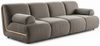 KAWOLA Modulsofa LAYLA 2-Sitzer 2 Module 2 Armlehnkissen Velvet taupe 74 x 99 x 183 cm Bild 3
