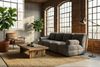 KAWOLA Modulsofa LAYLA 2-Sitzer 2 Module 2 Armlehnkissen Velvet taupe 74 x 99 x 183 cm Bild 2