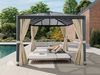 PRIMEYARD Gartenpavillon 3x4 m mit Polycarbonatdach - Hardtop Pavillon mit 4 Seitenteilen in Champagner Bild 2