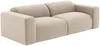 Vente-unique - POGNI Sofa SamtStoff Beige - B 97 cm x H 73 cm x L 205 cm Bild 3