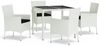 vidaXL 5-tlg. Garten-Essgruppe mit Kissen Weiß Poly Rattan 3187341 Bild 2