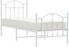 vidaXL Bettgestell mit Kopf- und Fußteil Metall Weiß 75x190 cm 353496 Bild 4