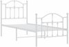 vidaXL Bettgestell mit Kopf- und Fußteil Metall Weiß 75x190 cm 353496 Bild 3