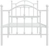 vidaXL Bettgestell mit Kopf- und Fußteil Metall Weiß 75x190 cm 353496 Bild 5