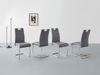 4er-Set 'Flora' Schwingstuhl, grau, Kunstleder Bild 2