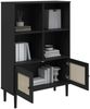 vidaXL Bücherschrank SENJA Rattan-Look Schwarz 90x35x130cm Kiefernholz 358063 Bild 4