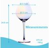 Intirilife Weinglas, 6-tlg, Glas, Wein Glas Set 470ml Wein Gläser mit Schimmer Spülmaschinenfest (6-tlg) Bild 4