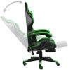 vidaXL Gaming-Stuhl mit Fußstütze Schwarz und Grün Kunstleder 20529 Bild 4