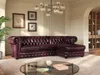 Vente-unique - Chesterfield Ecksofa - Ecke Rechs - Büffelleder - Rotbraun - BRENTON Bild 3