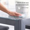 HOMCOM Esstisch Esszimmertisch für 4 Personen (Glastisch, 1-St, Küchentisch), für Küche, Esszimmer, Grau, 75 x 75 x 75 cm Bild 4