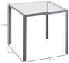 HOMCOM Esstisch Esszimmertisch für 4 Personen (Glastisch, 1-St, Küchentisch), für Küche, Esszimmer, Grau, 75 x 75 x 75 cm Bild 3