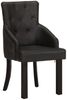 vidaXL Esszimmerstühle 2 Stk. Schwarz Echtes Ziegenleder 288290 Bild 2