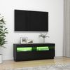vidaXL TV-Schrank mit LED-Leuchten Schwarz 100x35x40 cm 804455 Bild 4