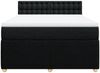 vidaXL Boxspringbett mit Matratze Schwarz 160x200 cm Stoff 3287523 Bild 4