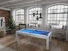 Vente-unique - SNOOKER Indoor games Holz, Platte BlauWeiß - B 114,2 cm x H 78,5 cm x L 207,2 cm Bild 2