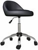 HOMCOM Rollsitz Höhenverstellbarer Arbeitshocker mit Rädern (Salonstuhl, 1 St, Bürohocker), Schwarz Ø50x63-83 cm Bild 2