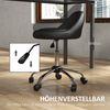 HOMCOM Rollsitz Höhenverstellbarer Arbeitshocker mit Rädern (Salonstuhl, 1 St, Bürohocker), Schwarz Ø50x63-83 cm Bild 4