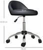 HOMCOM Rollsitz Höhenverstellbarer Arbeitshocker mit Rädern (Salonstuhl, 1 St, Bürohocker), Schwarz Ø50x63-83 cm Bild 3