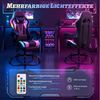 HOMALL Gaming-Stuhl mit LED,Ergonomisch,Fußstütze,computerstuhl,gaming stuhl mit massage, Ergonomischer Bürostuhl,Kopfstütze und Lendenstütze Bild 3