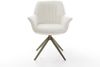 Drehstuhl Keila-Flex mit Armlehnen Bouclé Soft Beige Kreuzgestell breit Effektfinish Titan 360° drehbar Wippfunktion Bild 2