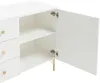 Vente-unique - ALOBARA Sideboard Holz, Platte Weiß - B 40 cm x H 75 cm x L 180 cm Bild 4