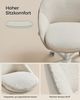 SONGMICS Homeoffice Stuhl, Drehstuhl aus Sherpa, Schreibtischstuhl, Schaumstoffpolsterung, höhenverstellbar, für Arbeitszimmer, Schlafzimmer, cappuccinobeige-wolkenweiß Bild 2