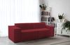 Dmora 2-Sitzer festes Sofa Lepidolite, modulares lineares Sofa, modernes Wohnzimmersofa aus Stoff, 100 % Made in Italy, 220 x 95 x 70 cm, Rot Bild 2