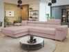 Ecksofa Torezio Mini Cord mit Bettkasten, Schlaffunktion und Einstellbare Kopfstützen (Farbe: Poso 52, Seite: Links) Bild 2
