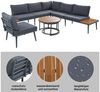 Flieks Gartenlounge-Set, (6-tlg), Gartenmöbel 6 Person Sitzgruppe Akazienholz Bild 2