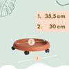2er Set Pflanzenroller Outdoor Wetterfest Rollbrett Pflanzen Blumentopf Untersetzer mit Rollen Pflanzenroller Rund Blumenroller 30 cm Bild 2
