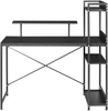 Schreibtisch BILOXY Schwarz 120 cm 64 cm mit Fächern Bild 4