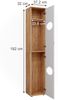 Wäscheschrank Irma Weiß Hochglanz/Goldkraft Eiche 37.2 x 192 cm Vicco Bild 3