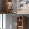 Wäscheschrank Irma Weiß Hochglanz/Goldkraft Eiche 37.2 x 192 cm Vicco Bild 5