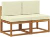vidaXL 2 Stück Outdoor Mittelsofa Massivholz Akazie 900459 Bild 2