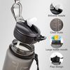 CALIYO Trinkflasche 1 Liter Sport-Wasserflasche mit Strohhalm und Zeitmarkierungen, Auslaufsichere Tritan-Trinkflasche, BPA-frei für Sportart Bild 4