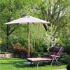 Sekey Sonnenschirm, UV Schutz 50+, Polyester / Holz taupe, 200 x 150 x 235 cm Bild 3