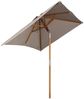 Sekey Sonnenschirm, UV Schutz 50+, Polyester / Holz taupe, 200 x 150 x 235 cm Bild 4