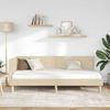 vidaXL Eckbettgestell Creme 90 cm x 200 cm Stoff und Sperrholz 42016195 Bild 3