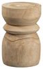 Hocker Bikkel aus Paulowniaholz, skandinavischer Stil, rund, natur, robust und vielseitig Bild 4