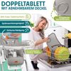 KIDIZ® 3in1 Hochstuhl Kinderhochstuhl inkl. Spielbügel , Babyliege , Kombihochstuhl Babyhochsitz ,7 höhenverstellbar Verstellbare Rückenlehne , mitwachsend ab 0 Monate bis 6 Jahre Babystuhl Hellgrau Bild 3