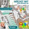 KIDIZ® 3in1 Hochstuhl Kinderhochstuhl inkl. Spielbügel , Babyliege , Kombihochstuhl Babyhochsitz ,7 höhenverstellbar Verstellbare Rückenlehne , mitwachsend ab 0 Monate bis 6 Jahre Babystuhl Hellgrau Bild 5